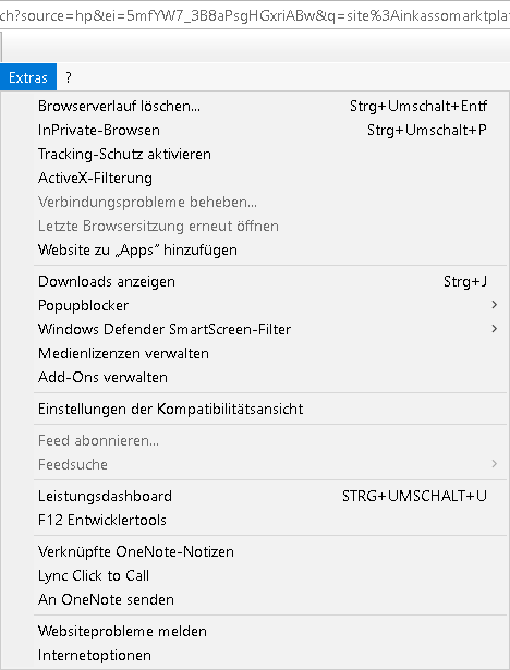 Internetexplorer Extras Internetexplorer Extras
